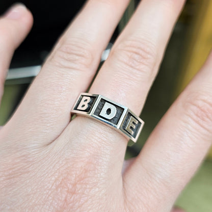 BDE Silver Octagon Ring