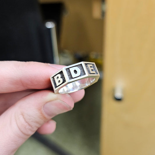 BDE Silver Octagon Ring
